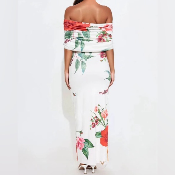 Paradise Floral Maxi Dress – Off White/Combo (XS) - Picture 3 of 3